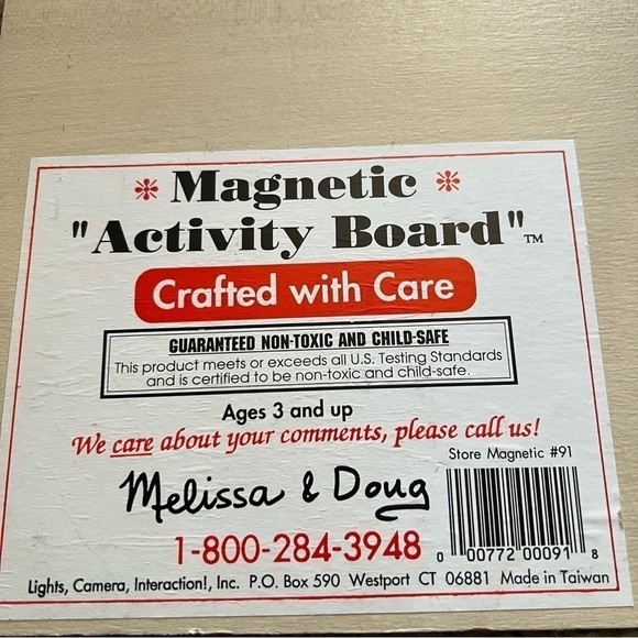 MELISSA & DOUG Magnetic Activity Board Grocery Store Wood Quiet Play *Incomplete - Picture 3 of 13